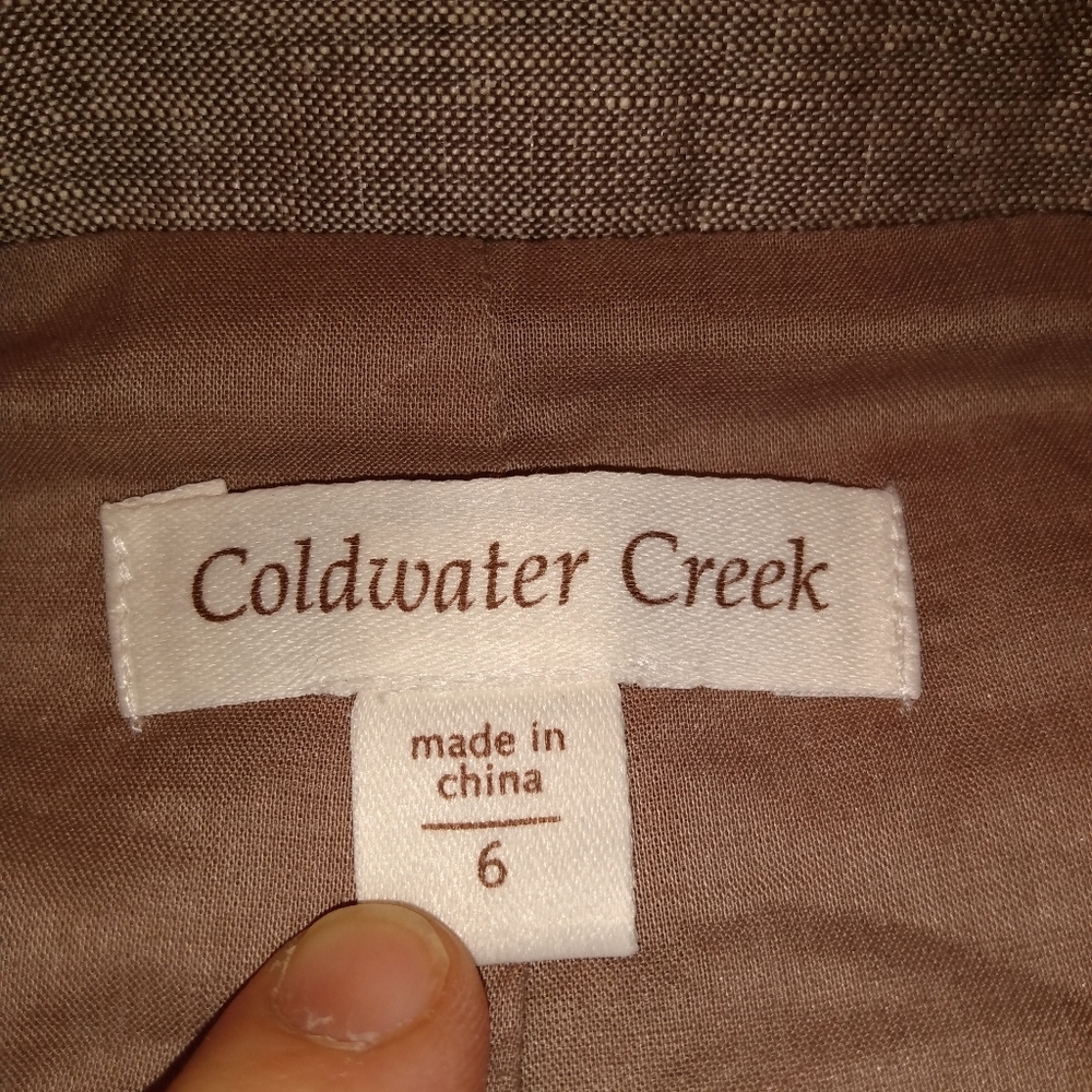 Cold Water Creek Size 6 Tuck Waist Jacket Blazer W - Picture 5 of 6